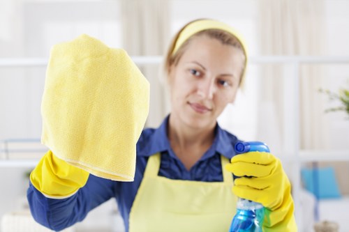 Professional office environment kept neat with regular cleaning