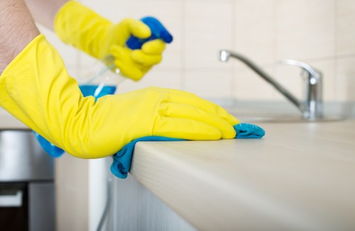 Deep cleaning service in a kitchen area