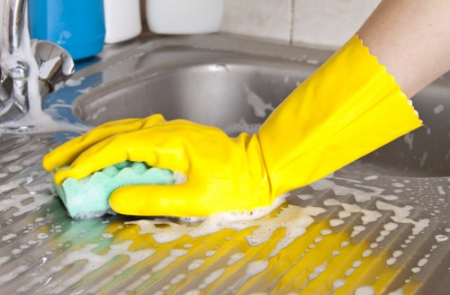 Sanitized office desks and shared work areas