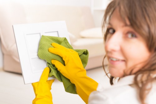 Clean carpet improving indoor air quality in a home