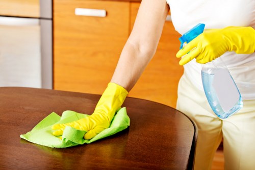 Clean conference room after office cleaning service